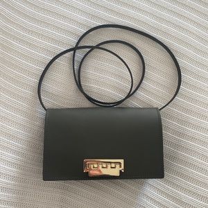 Zac Posen Green Clutch/Crossbody Purse